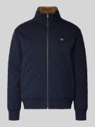 Gant Sweatjacke mit Reißverschluss in Dunkelblau, Größe L