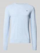 Gant Strickpullover aus reiner Lammwolle mit gerippten Abschlüssen in ...