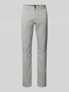 BOSS Orange Slim Fit Chino aus Baumwoll-Mix in Silber, Größe 31/32