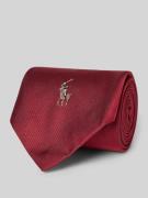 Polo Ralph Lauren Seidenkrawatte mit Logo-Stitching in Rot, Größe 1