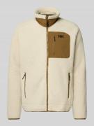 Helly Hansen Fleecejacke mit Label-Stitching und Brusttasche in Offwhi...