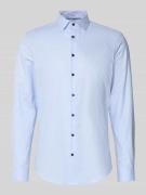 Jake*s Slim Fit Businesshemd aus Baumwolle mit Kentkragen in Bleu, Grö...