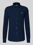 Lacoste Slim Fit Freizeithemd in Struktur-Optik in Blau, Größe 40