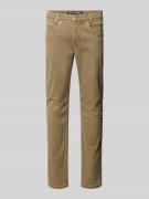 MAC Straight Fit Jeans mit 5-Pocket-Design Modell 'ARNE' in Beige, Grö...