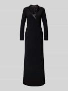 Adrianna Papell Maxikleid mit Reverskragen in Black, Größe 36