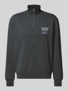 Wood Wood Sweatshirt mit Stehkragen und Reißverschluss Modell 'Jack' i...