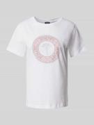 JOOP! T-Shirt mit Strasssteinbesatz Modell 'Tolu' in Flieder, Größe 38