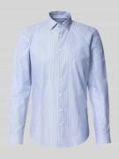 Jake*s Slim Fit Business-Hemd mit Knopfleiste in Royal, Größe 39/40