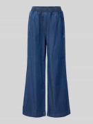Smith and Soul Wide Leg Stoffhose in Denim-Optik in Jeansblau, Größe M