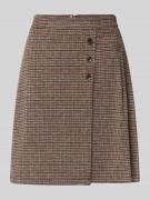 More & More Minirock mit Zierknöpfen in Dunkelbraun, Größe 40