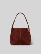 Victoria Beckham Henkeltasche mit Label-Detail in Dunkelbraun, Größe 1