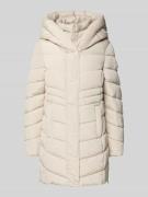 Tom Tailor Regular Fit Steppmantel mit Kapuze in Beige, Größe L