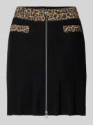 Marc Cain Regular Fit Rock aus Schurwoll-Mix in Black, Größe 44