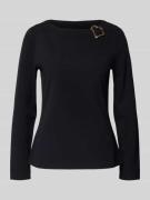 s.Oliver BLACK LABEL Regular Fit Shirt mit 3/4-Arm in Black, Größe 34