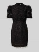 YAS Cocktailkleid mit Stehkragen Modell 'ILZA' in Black, Größe 42