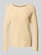 Tommy Hilfiger Regular Fit Strickpullover aus reiner Baumwolle in Sand...