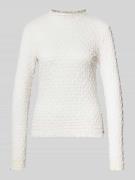 Jake*s Collection Slim Fit Longsleeve in semitransparentem Design in E...