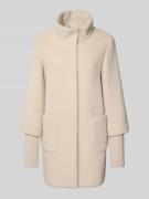s.Oliver BLACK LABEL Regular Fit Mantel mit Stehkragen in Sand, Größe ...