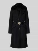Guess Mantel mit Gürtel und Pattentaschen in Black, Größe L