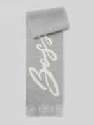 BOSS Orange Schal aus Woll-Mix mit Fransen Modell 'CECY' in Hellgrau, ...