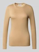 OPUS Longsleeve mit geripptem Rundhalsausschnitt Modell 'Sifa' in Came...