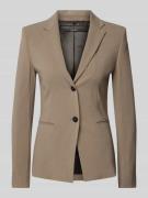 Windsor Wollblazer mit Paspeltaschen in Taupe, Größe 42