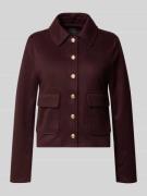Zero Blazer mit Knopfleiste in Bordeaux, Größe 34
