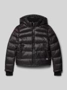 CARS JEANS Steppjacke mit Kapuze Modell 'Wolves' in Black, Größe 188