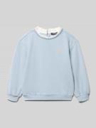 Blue Seven Strickpullover mit Rundhalsausschnitt in Bleu, Größe 104