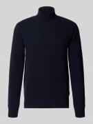 Casual Friday Strickpullover mit Rollkragen in Dunkelblau, Größe L