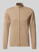 Lindbergh Cardigan mit Stehkragen und Reißverschluss in Sand, Größe XL