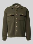 Blend Regular Fit Freizeithemd mit Kentkragen Modell 'BAKI' in Oliv, G...