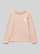 Blue Seven Regular Fit Longsleeve mit Logo-Print in Rosa, Größe 104