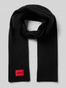HUGO Schal aus Schurwoll-Mix Modell 'SAFFA' in Black, Größe 1