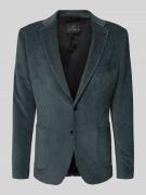 Zuitable Slim Fit 2-Knopf-Sakko aus Cord mit Reverskragen in Petrol, G...