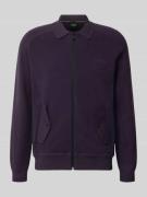 BOSS Green Relaxed Fit Strickjacke aus Viskose-Mix Modell 'HOLE' in Li...
