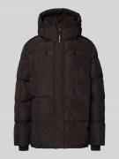 Superdry Steppjacke mit Kapuze in Black, Größe L