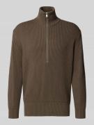 Drykorn Strickpullover mit Troyer-Kragen Modell 'MANUELO' in Khaki, Gr...