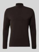 Drykorn Longsleeve mit Rollkragen Modell 'EMANUEL' in Dunkelbraun, Grö...