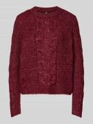 Pieces Regular Fit Strickpullover mit Woll-Anteil Modell 'NINA' in Dun...