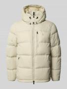 Polo Ralph Lauren Daunenjacke mit Logo-Stitching in Beige, Größe L