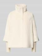 Zero Jacke aus Kunstfell mit Stehkragen in Ecru, Größe 38