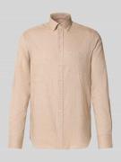 bugatti Freizeithemd mit Knopfleiste in Beige, Größe L