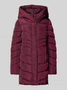 Tom Tailor Regular Fit Steppmantel mit Kapuze in Bordeaux, Größe XS