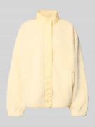 Jake*s Casual Fleecejacke mit Stehkragen und Eingrifftaschen in Hellge...
