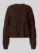 Pieces Relaxed Fit Strickpullover mit Woll-Anteil Modell 'JENNA' in Du...