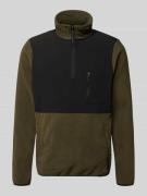 Blend Sweatshirt mit Stehkragen Modell 'MARIO' in Oliv, Größe M