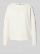 Jake*s Casual Longsleeve mit Rundhalsausschnitt in Offwhite, Größe M