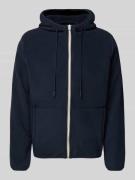Blend Fleecejacke mit Kapuze Modell 'FROST' in Dunkelblau, Größe L