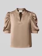 Neo Noir Regular Fit Blusenshirt mit Puffärmeln Modell 'Roella' in Hel...